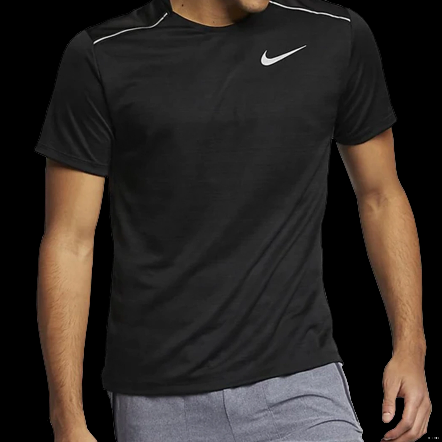 T 1.0 Shirt Miler Black Dri-Fit Nike 0813